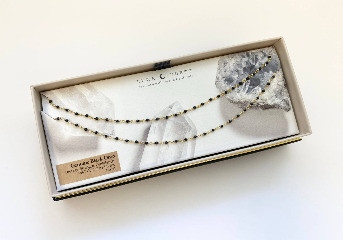 Draped In Gems | Black Onyx Anklet