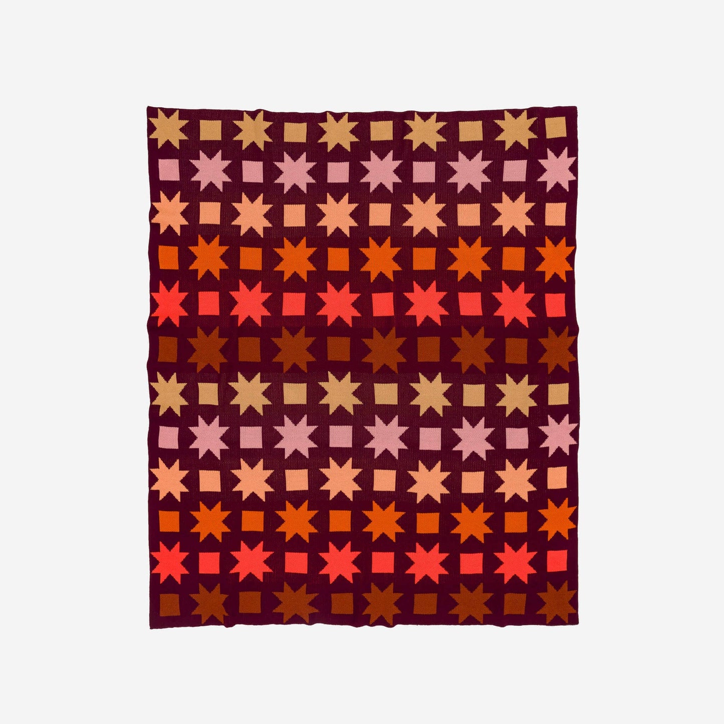 Quilt Star Throw | Wine Red