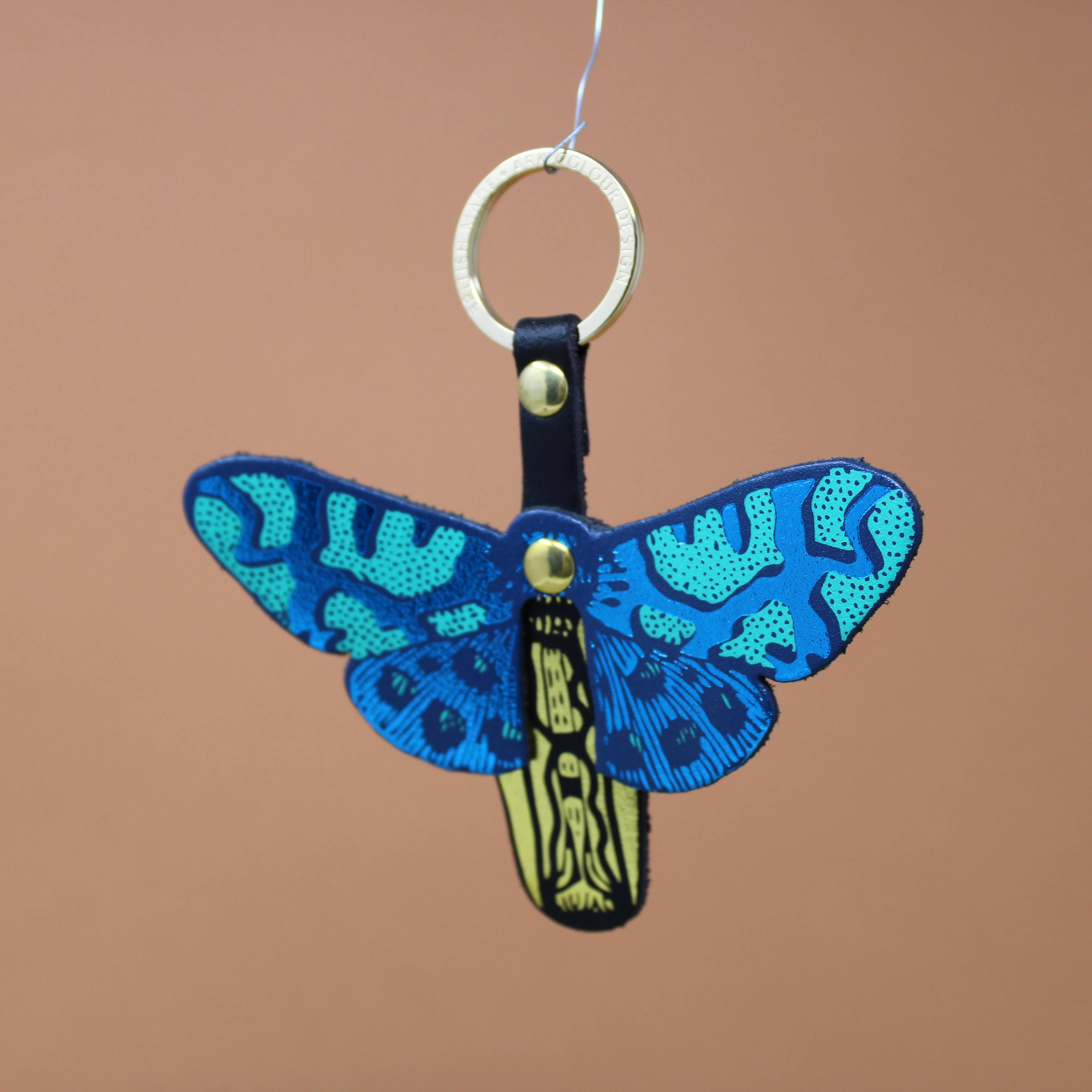 Statement Butterfly Key Fob | Orange / Holographic