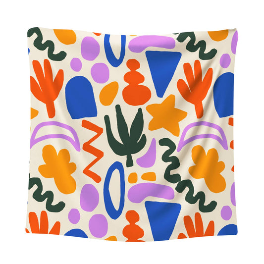 Medium Scarf | Graphic Silk Cotton
