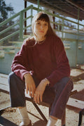Kissed Fleece Raglan | Mulberry