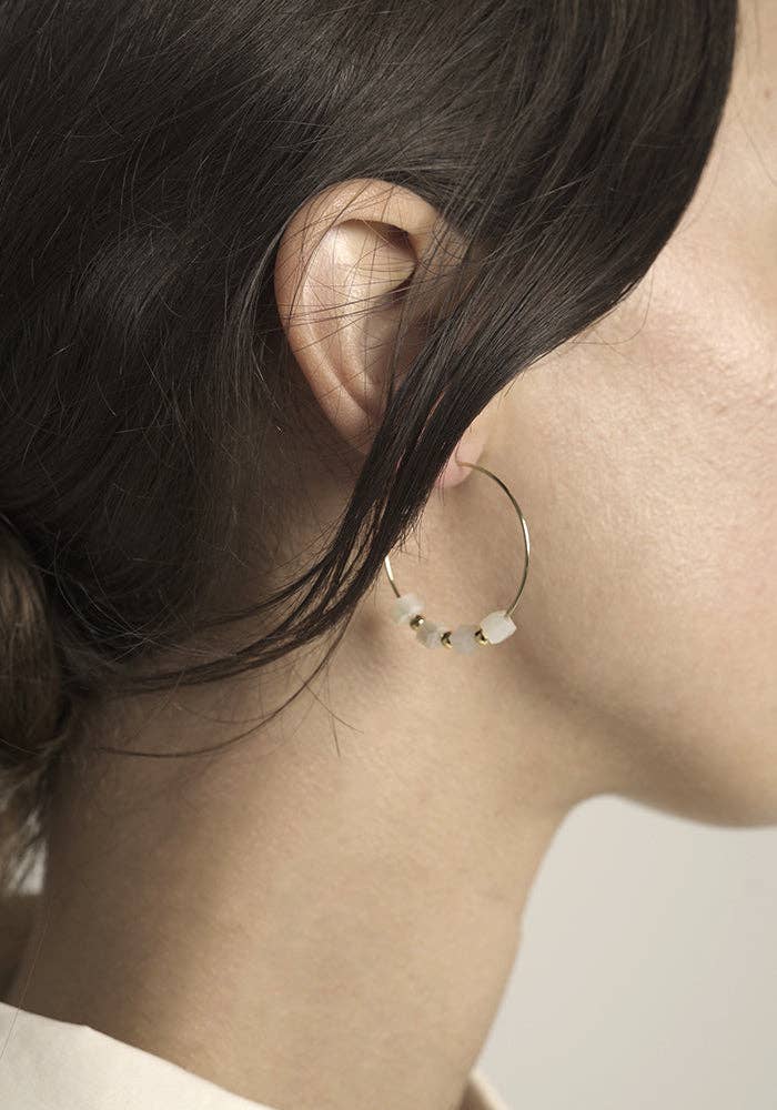 Cube Hoops | Gold & Silver