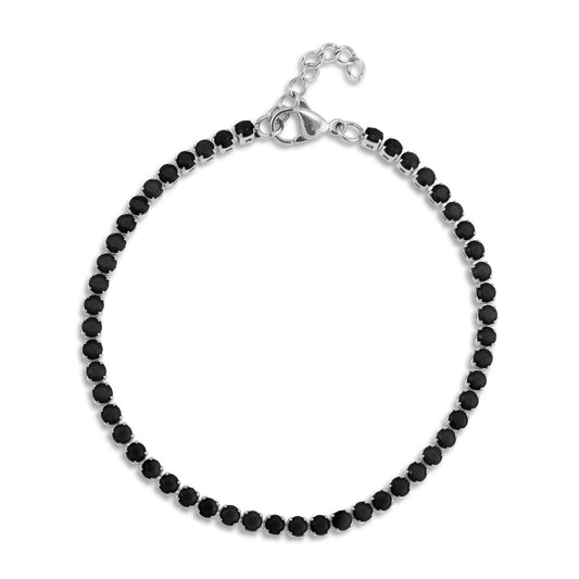 Jet Rhinestone | Tennis Chain Bracelet