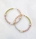 Jules | Pearl and Pastel Beaded Hoops