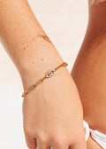 Evil Eye Paperclip Chain Bracelet | More colours avail