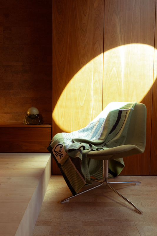 Knitted Patchwork Throw | Cabbage