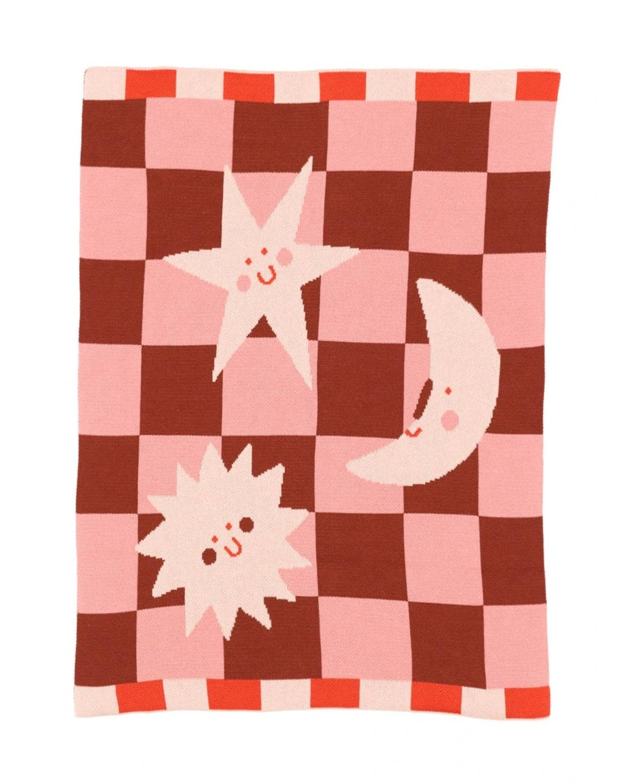 Knit Mini Blanket | Moon & Stars