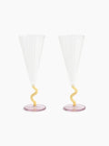 Flute Curve - Caramel | Set of 2