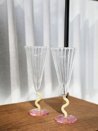Flute Curve - Caramel | Set of 2