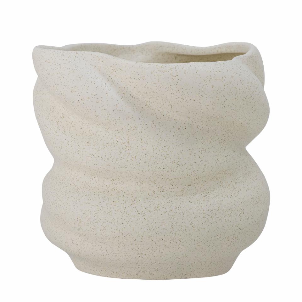 Orana Stoneware Flower Pot | White