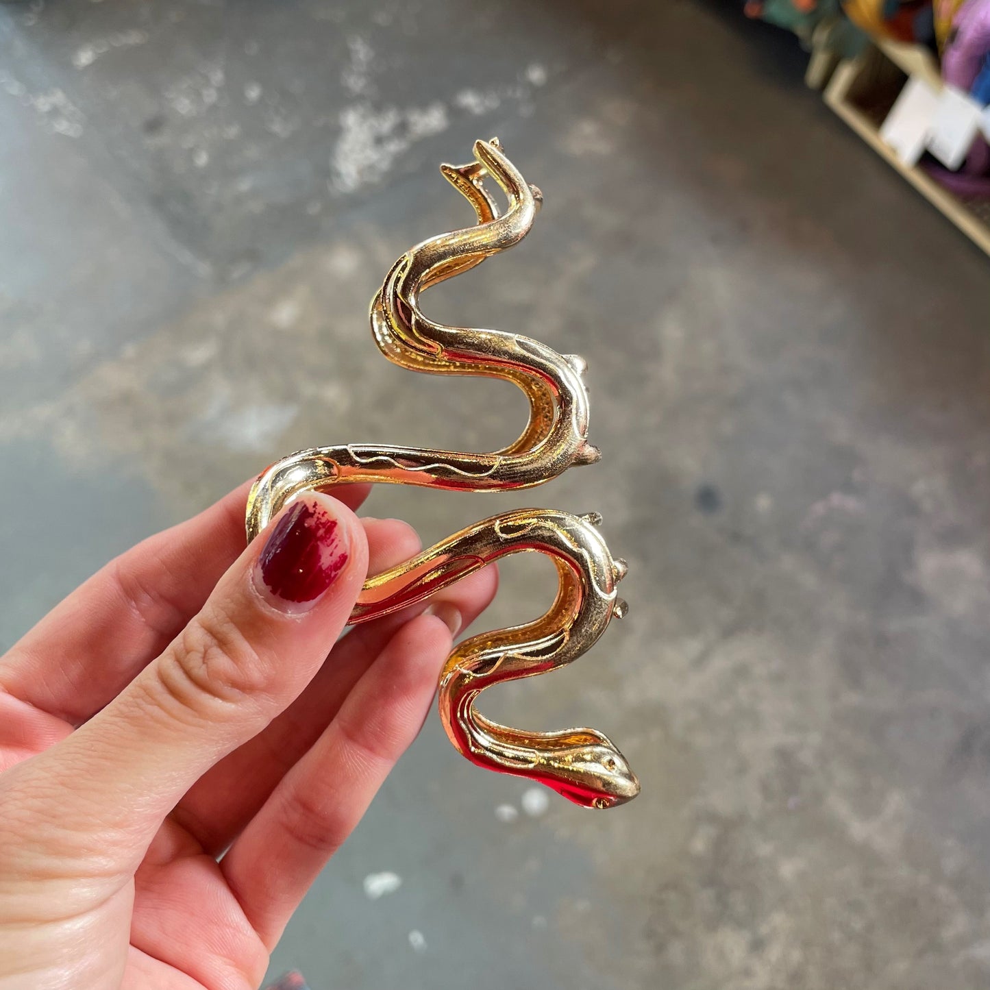 Silver & Gold Snake Hair Claw