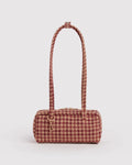 Small Bowler Bag | Tan Houndstooth