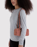 Small Bowler Bag | Tan Houndstooth