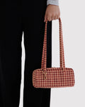 Small Bowler Bag | Tan Houndstooth