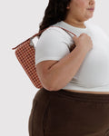 Nylon Pochette | Tan Houndstooth