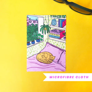 Microfibre Cloth | Cat on Bed