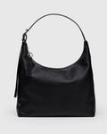 Recycled Leather Shoulder Bag | Black