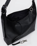 Recycled Leather Shoulder Bag | Black