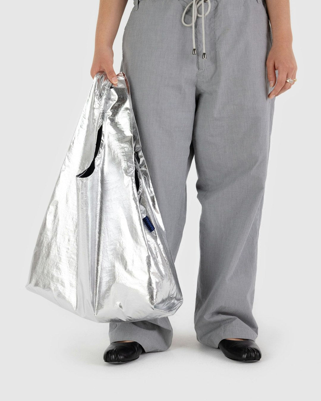 Standard Baggu | Metallic Silver