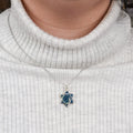 Mini Cosmic Magen David Necklace | Navy