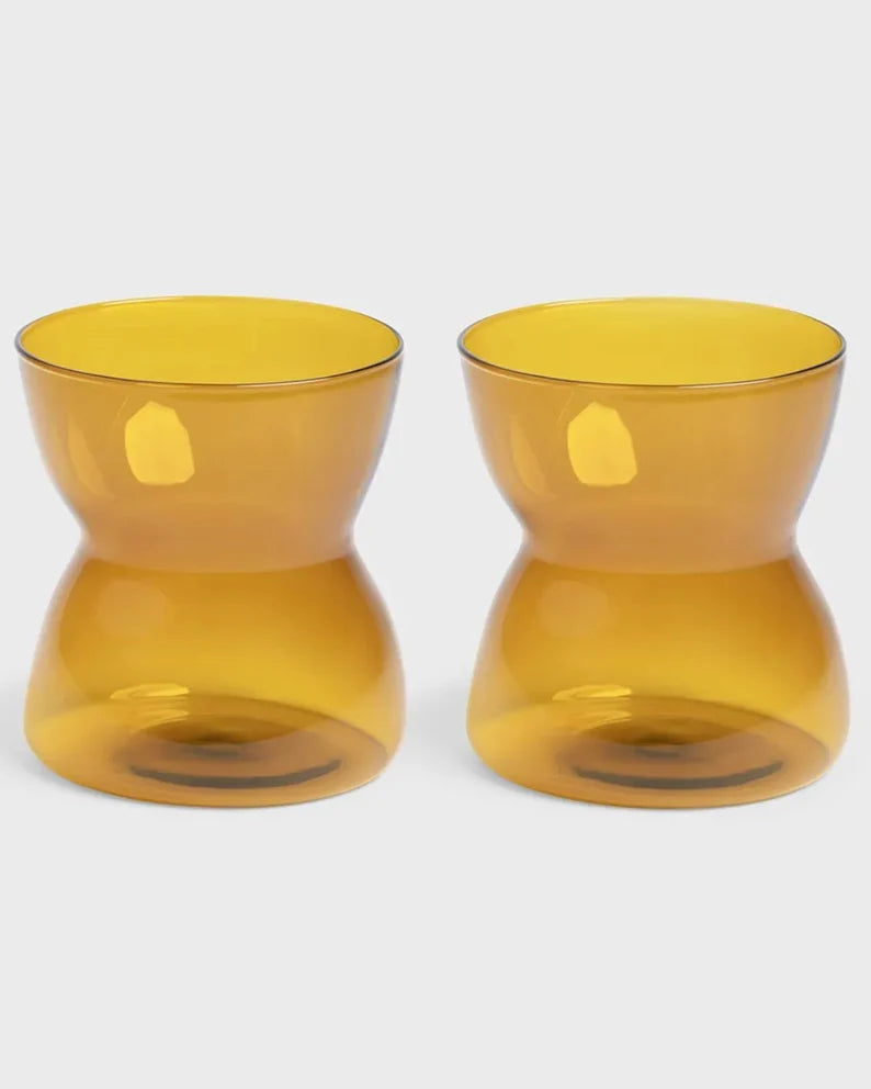 Totem Glass - Amber | Set of 2
