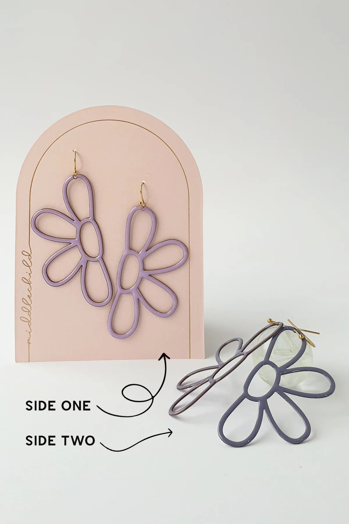 Dandy Line Earrings | Lilac // Cornflower