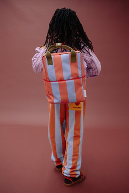 Medium Backpack Stripes | Cloud Blue + Maple Whirl