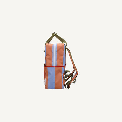 Medium Backpack Stripes | Cloud Blue + Maple Whirl