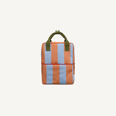 Medium Backpack Stripes | Cloud Blue + Maple Whirl