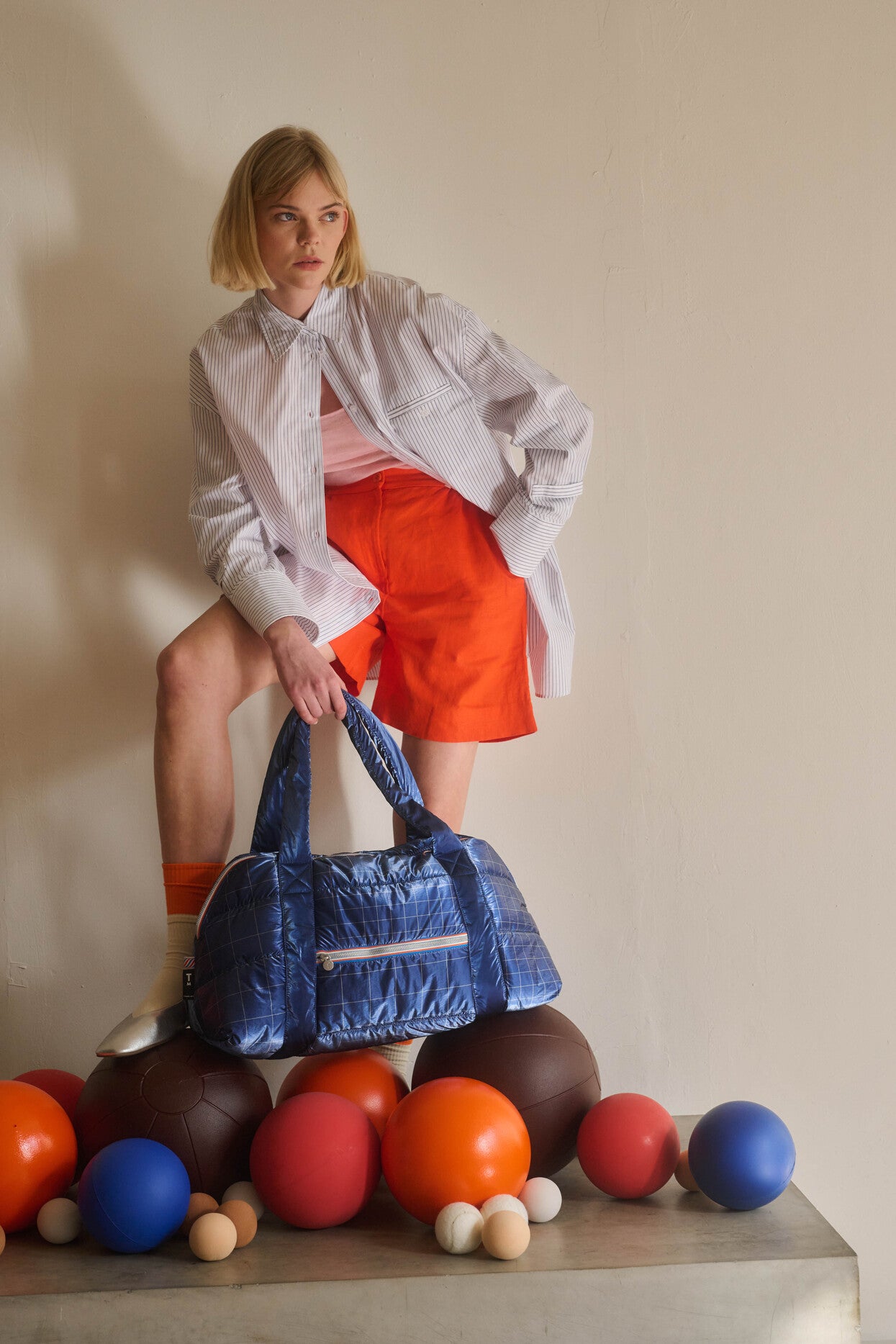 Puffy sports bag | blue