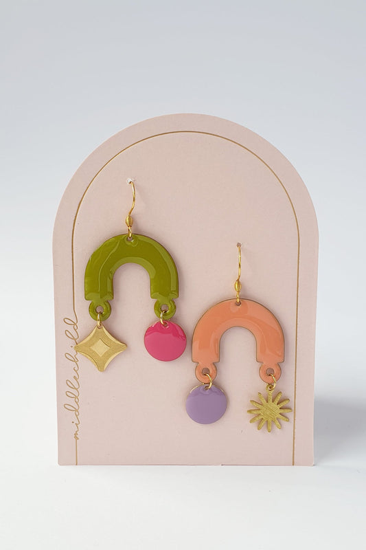 Confection Earrings | Avocado / Peach