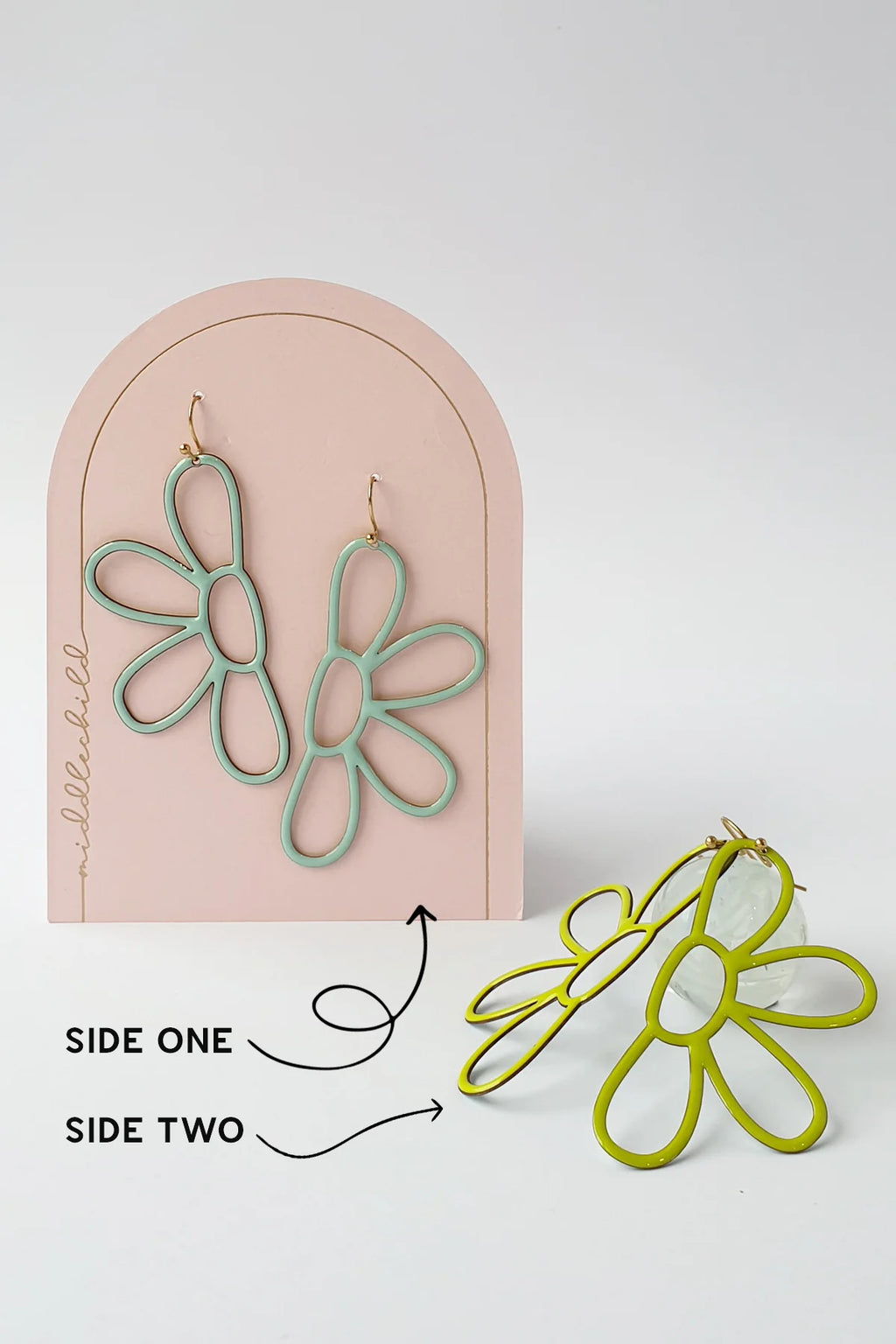 Dandy Line Earrings | Honeydew // Neon