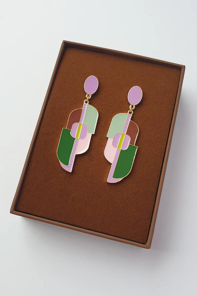 Labyrinth Earrings | Green