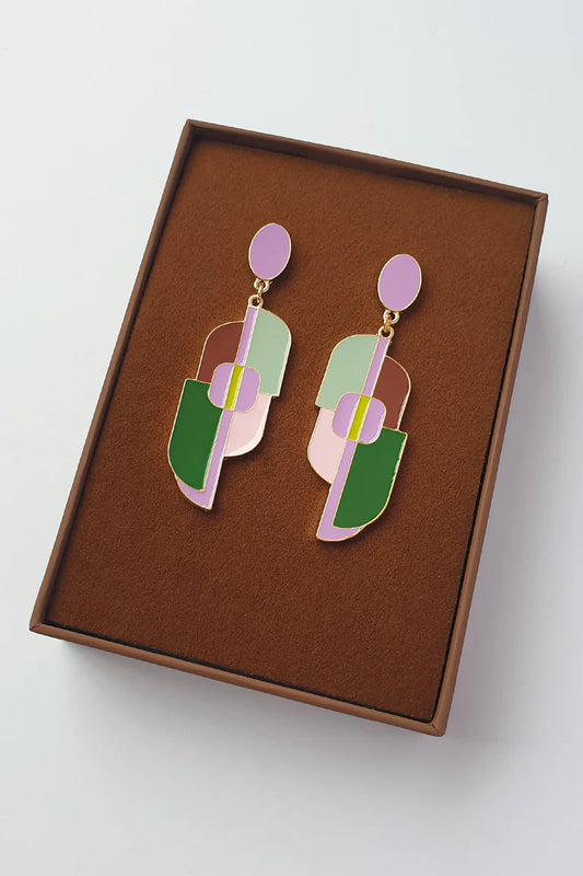 Labyrinth Earrings | Green