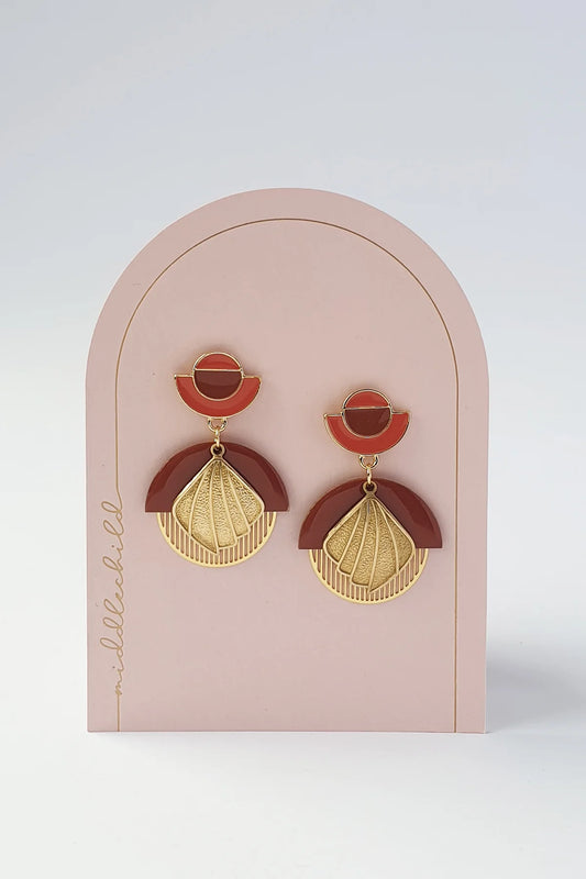 Shilling Earrings | Milk Choc