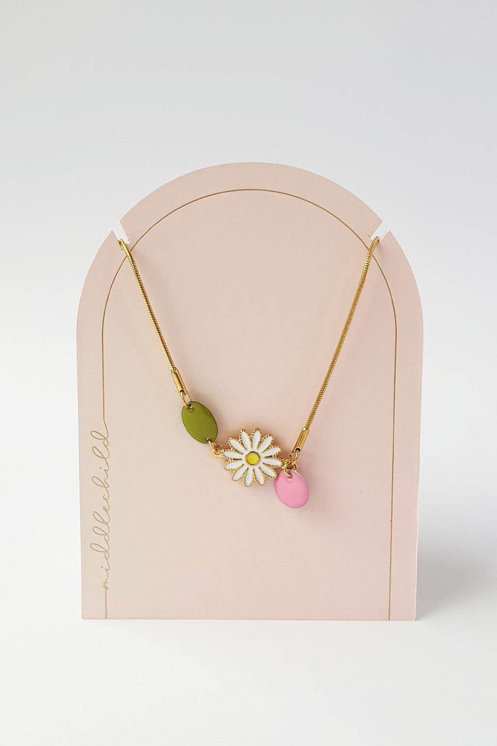 Trinket Necklace | Green / Pink