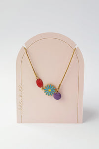 Trinket Necklace | Red / Purple