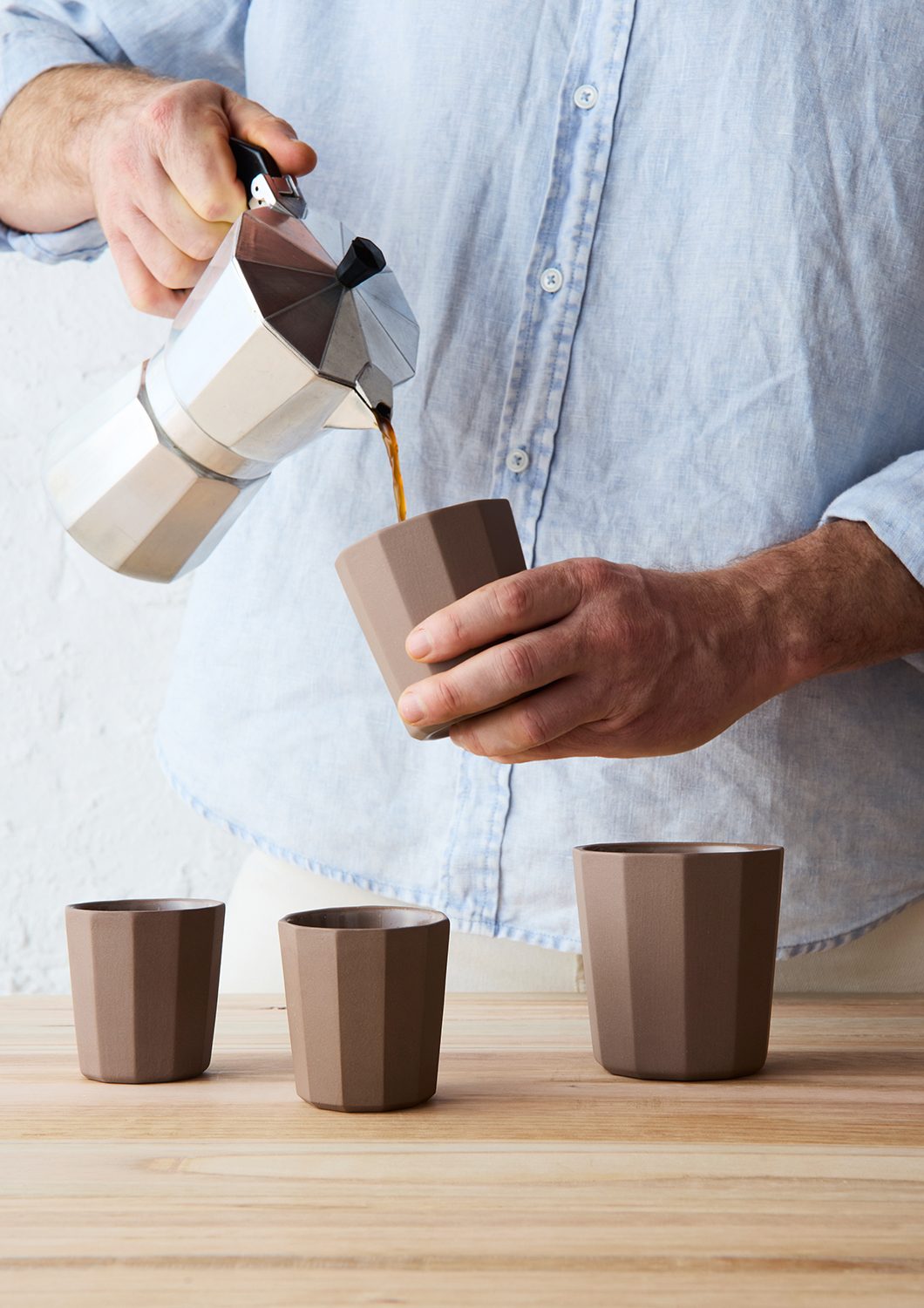 Facet Espresso & Latte Cup Set | Mocha