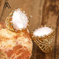 Chunky Gold Pearl/Stone Ring | Various Styles
