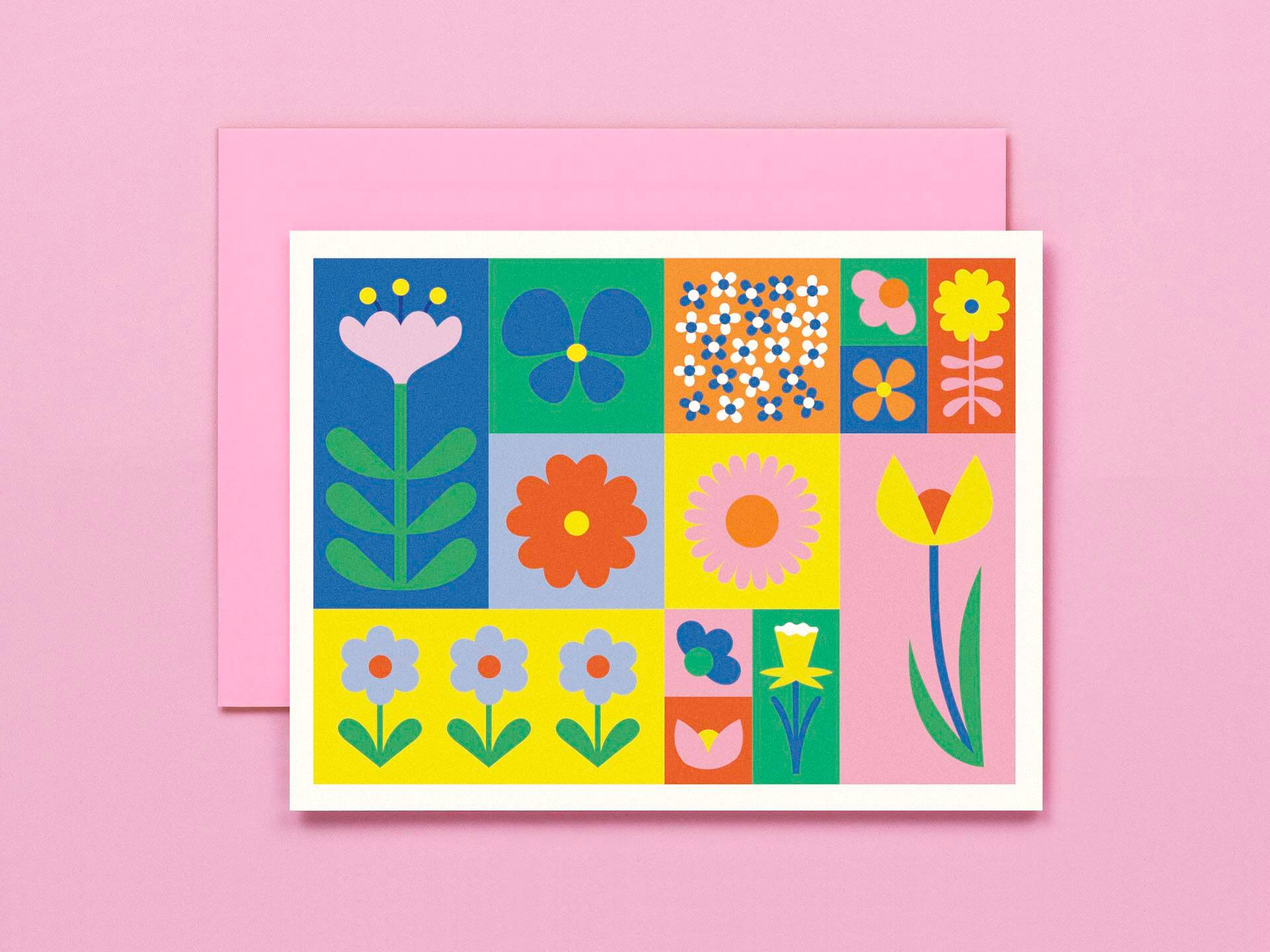 Flowerblock Blank card