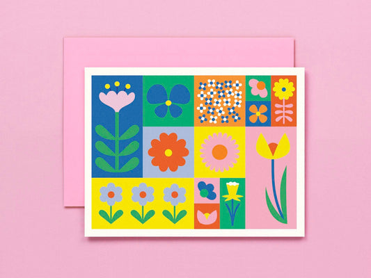 Flowerblock Blank card