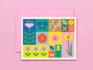 Flowerblock Blank card