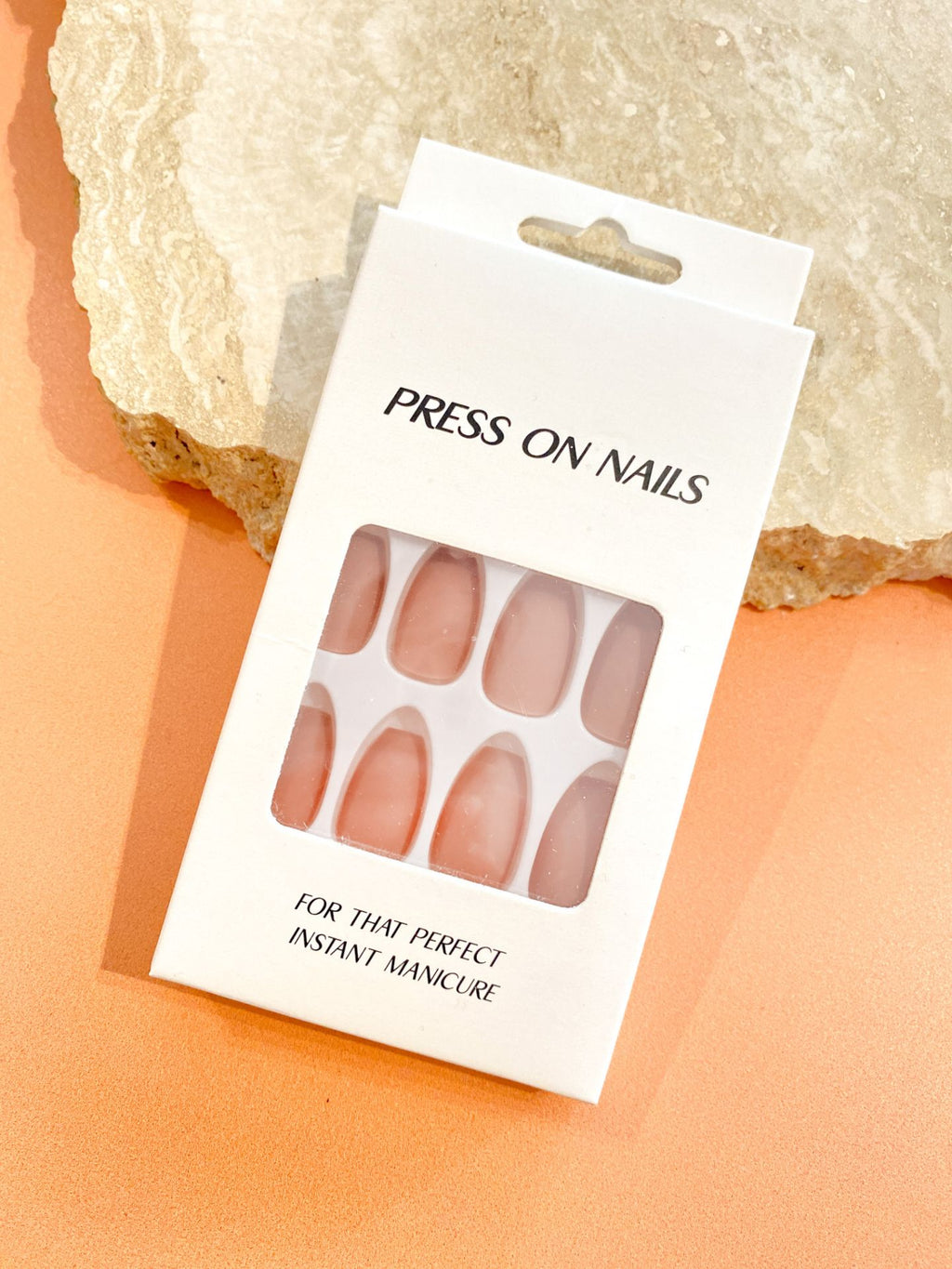 Matte Solid Colour Press On Nails | Nude