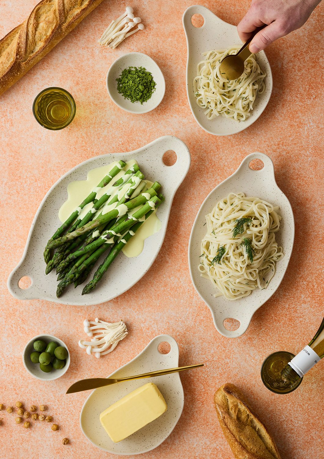Soirée Offering Plate Set | Oatmeal