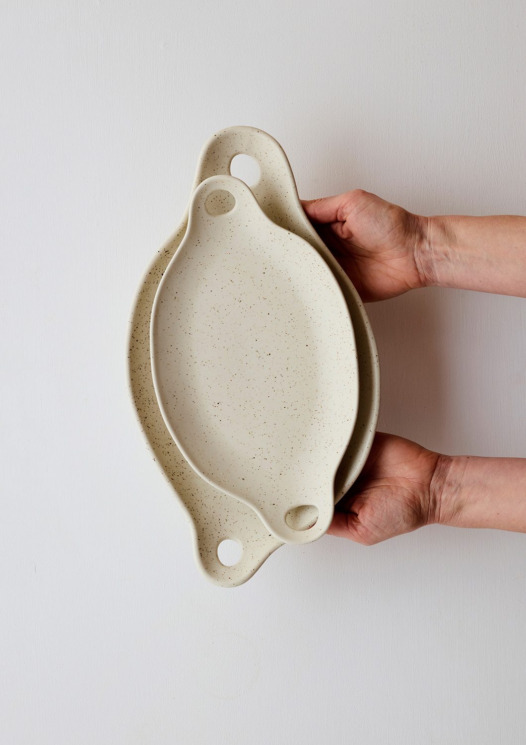 Soirée Offering Plate Set | Oatmeal