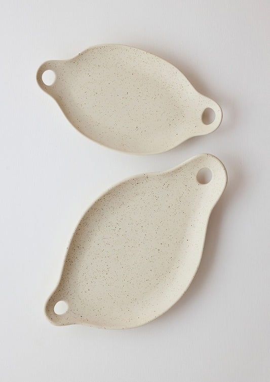 Soirée Offering Plate Set | Oatmeal