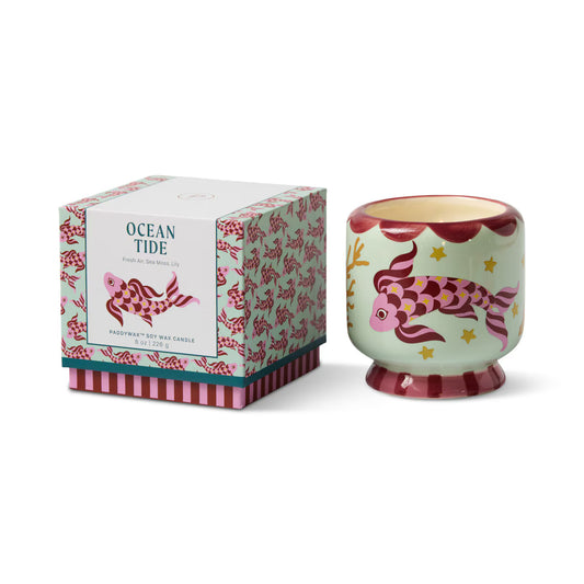 Adopo Ceramic Koi Candle | Ocean Tide