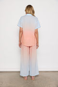 Linen Ombre Shirt & Pant Set | Blue/Orange