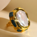 Chunky Gold Pearl/Stone Ring | Various Styles