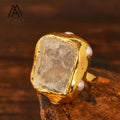 Chunky Gold Pearl/Stone Ring | Various Styles